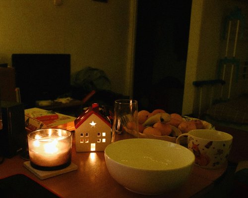 quiet evening at home after work